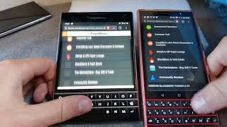 Passport on Lineage OS Android 11 vs Key2 Oreo Android 81  browsing Crackberry [upl. by Anila572]