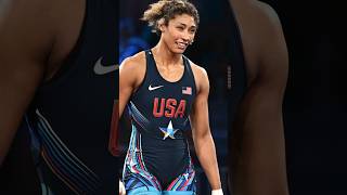 USA wrestler Kennedy Blades wins silver medal in her first Olympic Games 💪 kennedyblades [upl. by Abita]