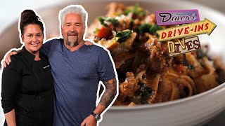 Guy Fieri Stops By Antonia Lofasos Restaurant in LA  Diners DriveIns and Dives  Food Network [upl. by Leo]