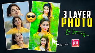 Trending 3 Layer Photo Editing Kaise Kare  Inshot App 3 Layer Photo Editing [upl. by Aynatahs546]