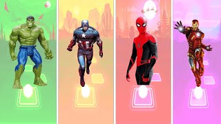 HULK MAN EXE 🆚 CAPTAIN AMERICA 🆚 SPIDER MAN EXE 🆚 IRON MAN TILES HOP EDM RUSH [upl. by Patricia]