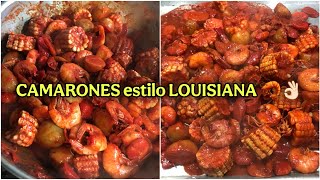 CAMARONES estilo LOUISIANA 🦐 RECETA  FACIL Y RAPIDO [upl. by Nyrrad904]