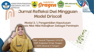 Jurnal Refleksi Dwi Mingguan Modul 31 Model Driscoll [upl. by Hosea]