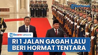 Gagahnya Prabowo Jalan di Karpet Merah Bareng Xi Jinping Beri Hormat dan Tersenyum ke Tentara China [upl. by Pepillo]