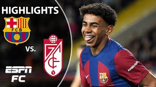 🚨 YAMAL THE SAVIOR 🚨 Barcelona vs Granada  LALIGA Highlights  ESPN FC [upl. by Calley]