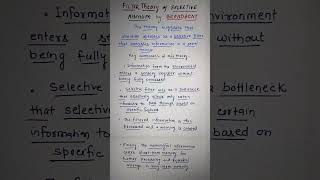 FILTER Theory of SELECTIVE Attention Class 11 PSYCHOLOGY Ch5 Attentional [upl. by Aninaj790]