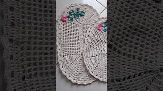 Tapete ovalJogo de banheiro simples diy diycroche crochet [upl. by Suckow]