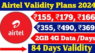 Airtel Recharge Plans 2024  Airtel Prepaid Recharge Plans  Airtel New Recharge Plans amp Offers list [upl. by Perle]