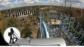 Typhoon  Bobbejaanland  4K 60FPS onride 09042022 [upl. by Eerized192]