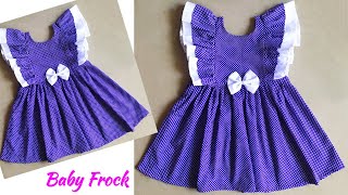 Beautifull Frill Baby Frock Cutting and Stitching [upl. by Araccot228]