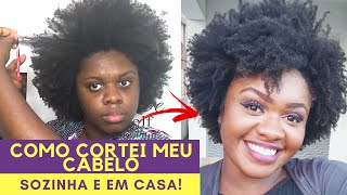 COMO CORTAR CABELO CRESPO SOZINHA  Ana Carolina [upl. by Farant]