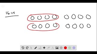Model the division 16 ÷4 [upl. by Ramhaj679]