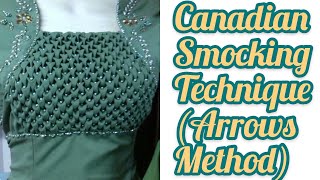 HOW TO DO CANADIAN SMOCKING  ARROWS METHOD  CANADIAN SMOCKING [upl. by Cayser]