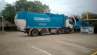 cleanaway front loader doing waste and recycling FL00442 [upl. by Aidaas]