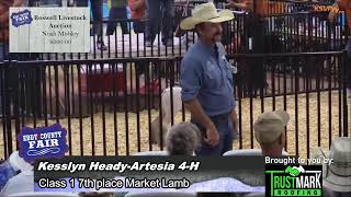 2024 Eddy County Fair 4H amp FFA Junior Livestock Auction [upl. by Hylton]