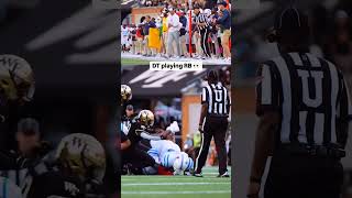 NOSE TACKLE DIVE FOR FIRST DOWN cfb footballshorts no copyright intended [upl. by Pillihp]