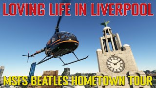 Beatle Mania Narrated Tour of Liverpool in the Cowansim R22 [upl. by Jourdain953]