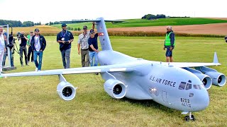 WORLD´S LARGEST ELECTRIC RC MODEL AIRCRAFT FROM TYLER PERRY  149KG C17 GLOBMASTER FLIGHT DEMO [upl. by March]