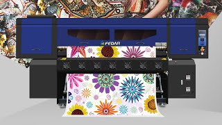 Fastest 8 head FEDAR FD6198E dye sublimation printer from China [upl. by Britni672]