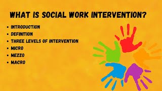 Intervention in Social Work  Three Levels of Intervention [upl. by Winterbottom]