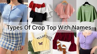 Types of crop tops with namesTypes of crop t shirtCrop top for girlsTypes of tops with names [upl. by Sudnac]