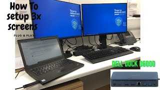 How to Setup Extra MonitorsScreens to a Laptop Using Dell Dock D6000 Easiest Setup [upl. by Ecnatsnoc867]