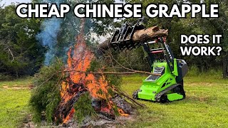 I Tested A Chinese Mini Skid Steer Grapple [upl. by Aelanna]