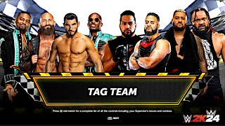 8 Man Tag Team Elimination The Bloodline vs DIY amp Street Profits  WWE 2K24 Gameplay [upl. by Arikat]