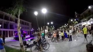 Downtown Argostoli on an August night Kefalonia Greece [upl. by Jeunesse]