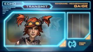 Borderlands 2 Gaige Full Echo Log Mechromancer Backstory [upl. by Wyn835]