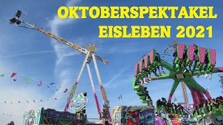 Oktoberspektakel Eisleben 2021 Ersatz für Eisleber Wiese Rundgang mit allen Attraktionen [upl. by Ecnerewal]