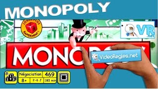 Vidéorègle Jeu de Société quot MONOPOLY quot règles dé rapide par Yahndrev 469 [upl. by Ronym]