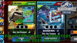 Fight For Funds amp Monsters Of The Deep Events  Jurassic World The Game  EP 690 [upl. by Dyanna844]