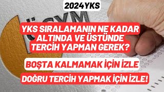 YKS2024 Sıralamanızın Ne Kadar Altında  Üstünde Tercih Yapmalısınız❓ Boşta Kalmayın [upl. by Harty]