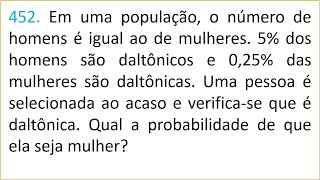 QUESTÃO 452  PROBABILIDADE CONDICIONAL [upl. by Norahs]