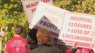 Residents and supporters rally for healthcare services in Atlantas Old Fourth Ward neighborhood [upl. by Hamforrd238]