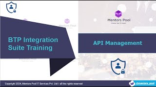 SAP API Management  API Management SAP Integration Suite Training  SAP APIM  Mentors Pool [upl. by Aicemaj]