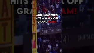 Langford hits a walk off grand SLAM🔥🔥 mlbhighlights shorts viral [upl. by Nwahsem]