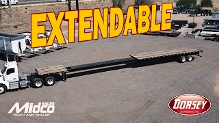 Extendable Flatbed Trailer  2021 Dorsey Steel Giant Flatbed [upl. by Ecyarg587]