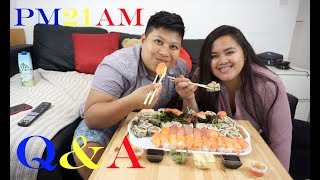 Mukbang Sushi  QampA Vol 1 [upl. by Fidelia]