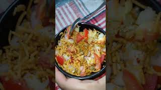 Aloo bhujia chaat food recipe crispy chaat shorts [upl. by Ameehs470]