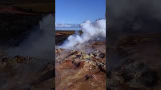 Gunnuhver Hot Springs Iceland travel trendingshorts [upl. by Doownil]