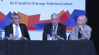 Mario Vargas Llosa Jorge Edwards y Alejandro Roemmers en la Feria del Libro [upl. by Knah]