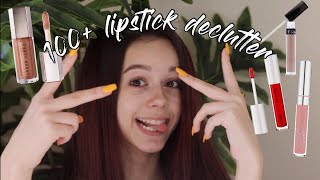 100 LIPSTICK DECLUTTER [upl. by Rubio]