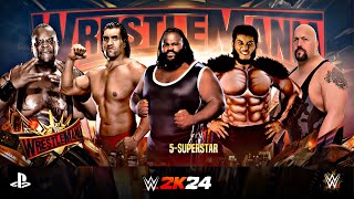 Big Daddy V vs Mark Henry vs Giant Gonzalez vs Big Show vs The Great Khali  WWE 2K24  PS5 [upl. by Fredette]