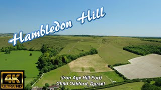 Hambledon Hill Iron Age Fort Dorset UK By Drone  4K [upl. by Asimaj196]