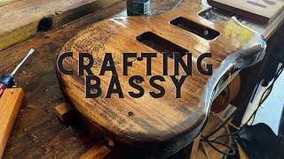 Crafting Bassy Mesmerizing Bass Guitar Body Construction Timelapse [upl. by Chemar825]