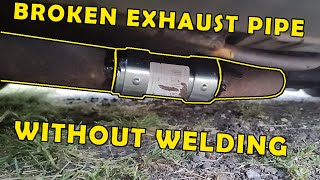 Repairing a broken exhaust pipe without welding  Honda Prelude 4th [upl. by Julide456]