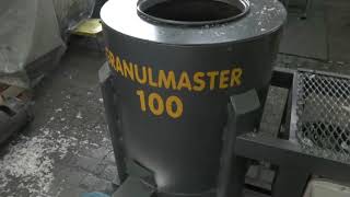 New plastic recycling machine AGGLOMERATOR for polyetilen sheet material quotGRANULMASTER 100quot [upl. by Martelli765]