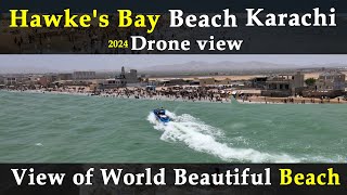 Drone View Hawksbay beach Karachi  View of World Beautiful Beach [upl. by Nnairak882]